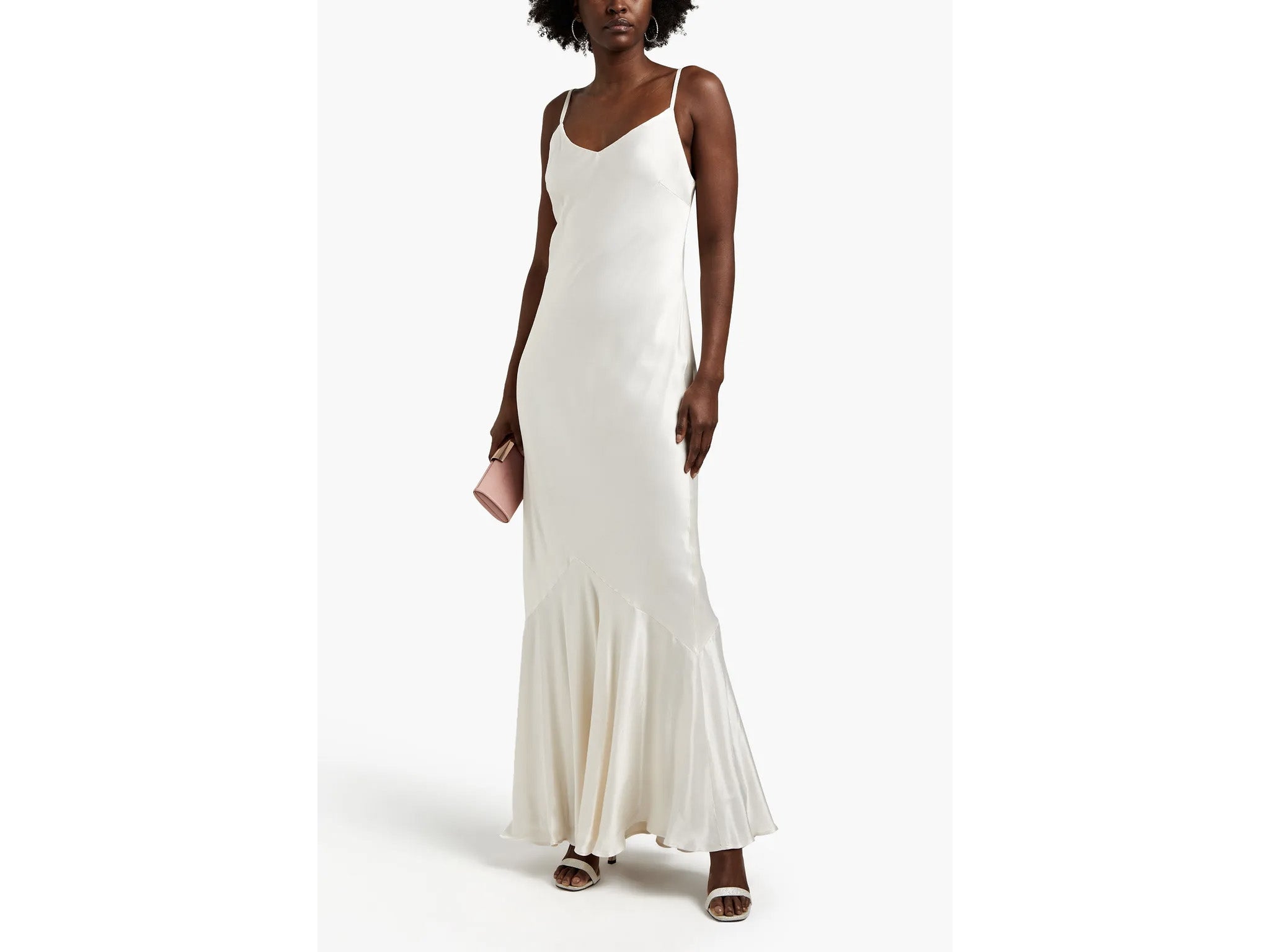 Zara white 2025 silk dress